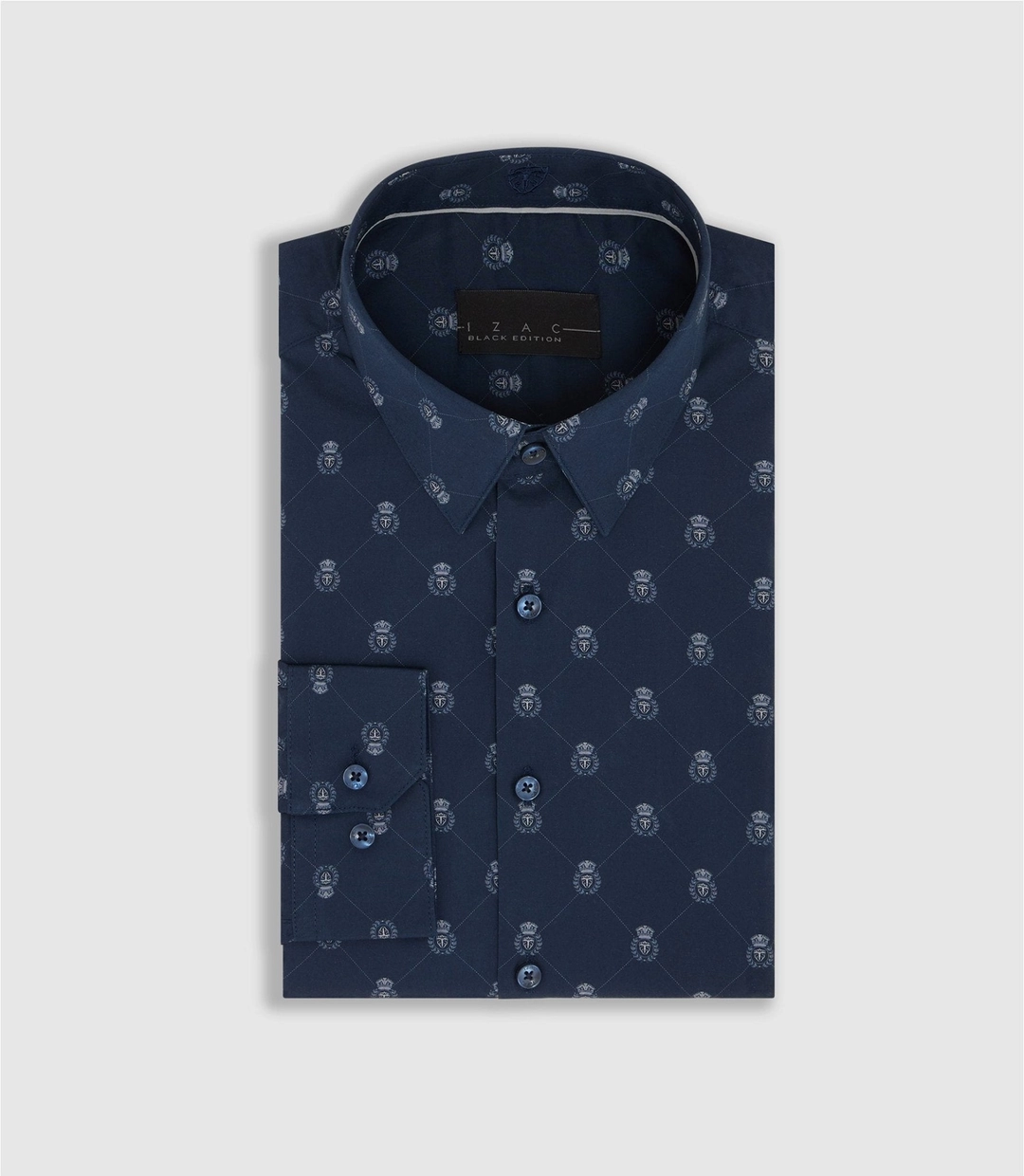 IZAC - Chemise imprimée logo marine ''Martin''