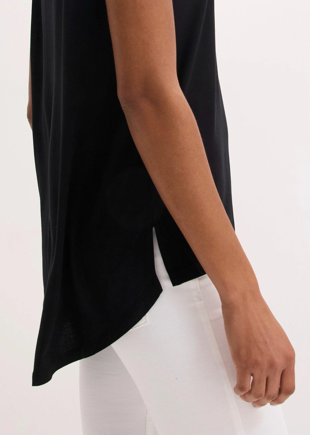 T-shirt long en viscose extensible