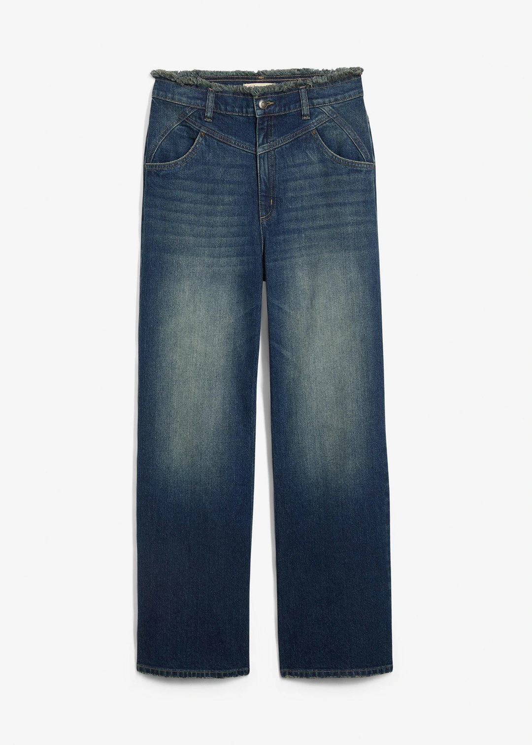 Jean droit, taille haute