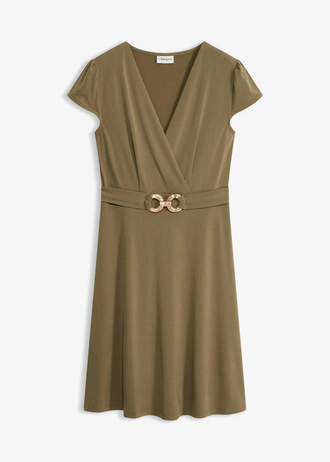 Robe en jersey à boucle décorative