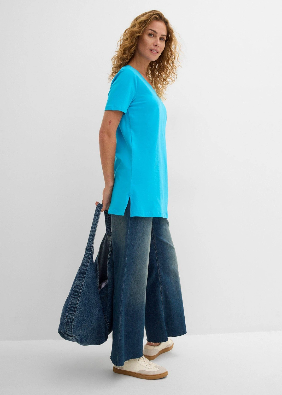 Lot de 2 T-shirts longs col V - 2