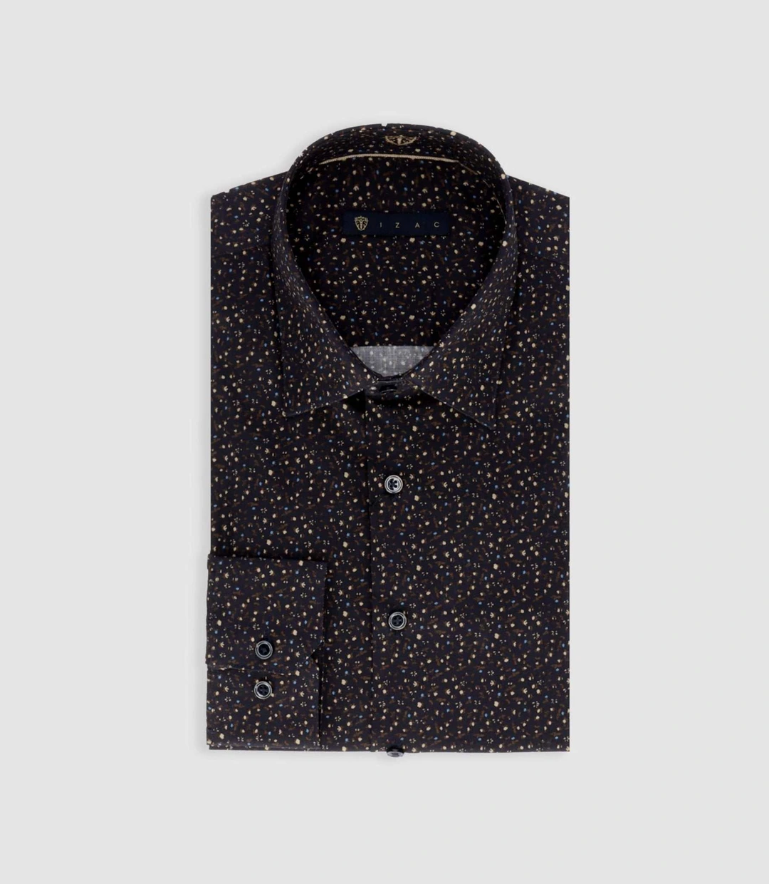 IZAC - Chemise imprimée floral marron PERLO