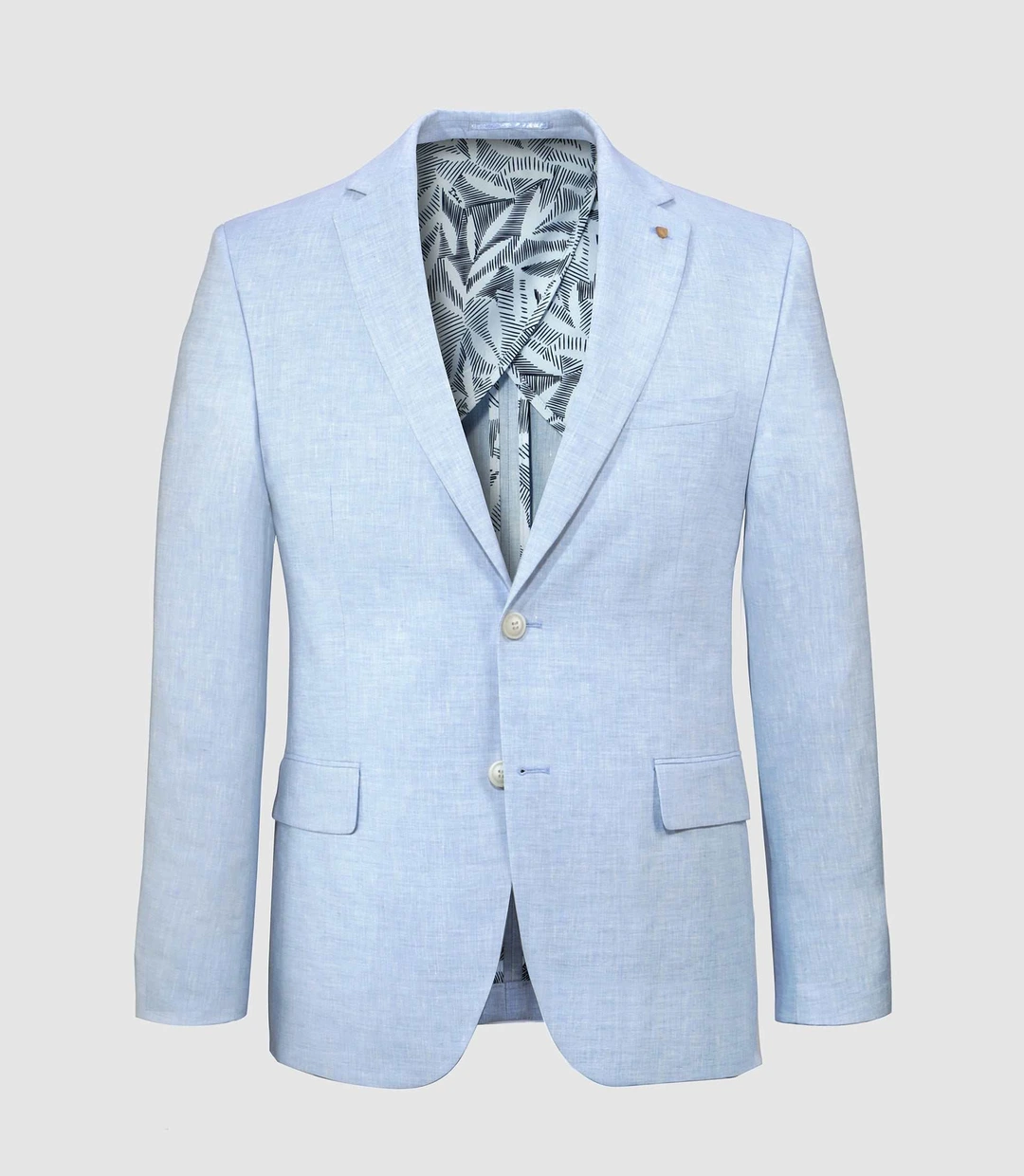 IZAC - Veste ville 100% lin bleu ciel