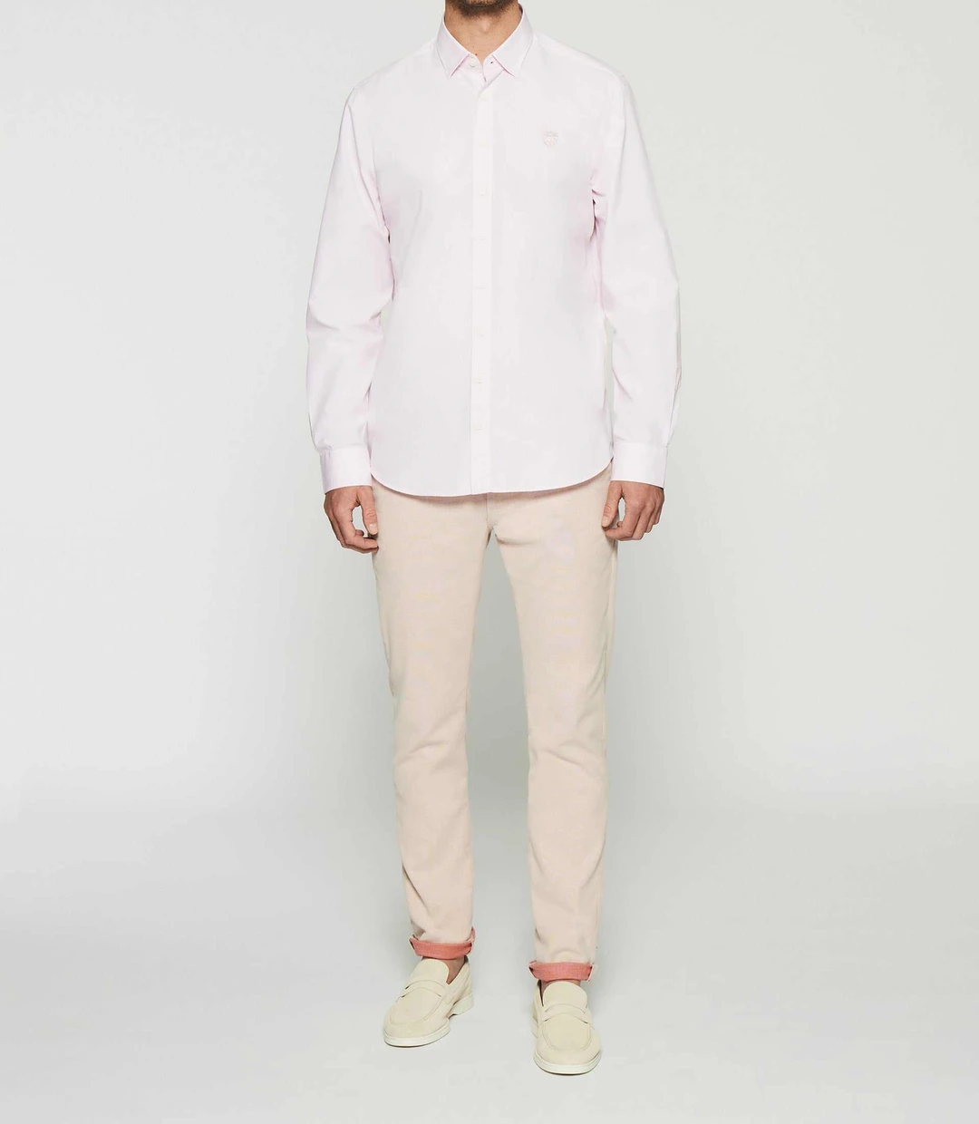 IZAC - Chemise unie regular rose KENNETH