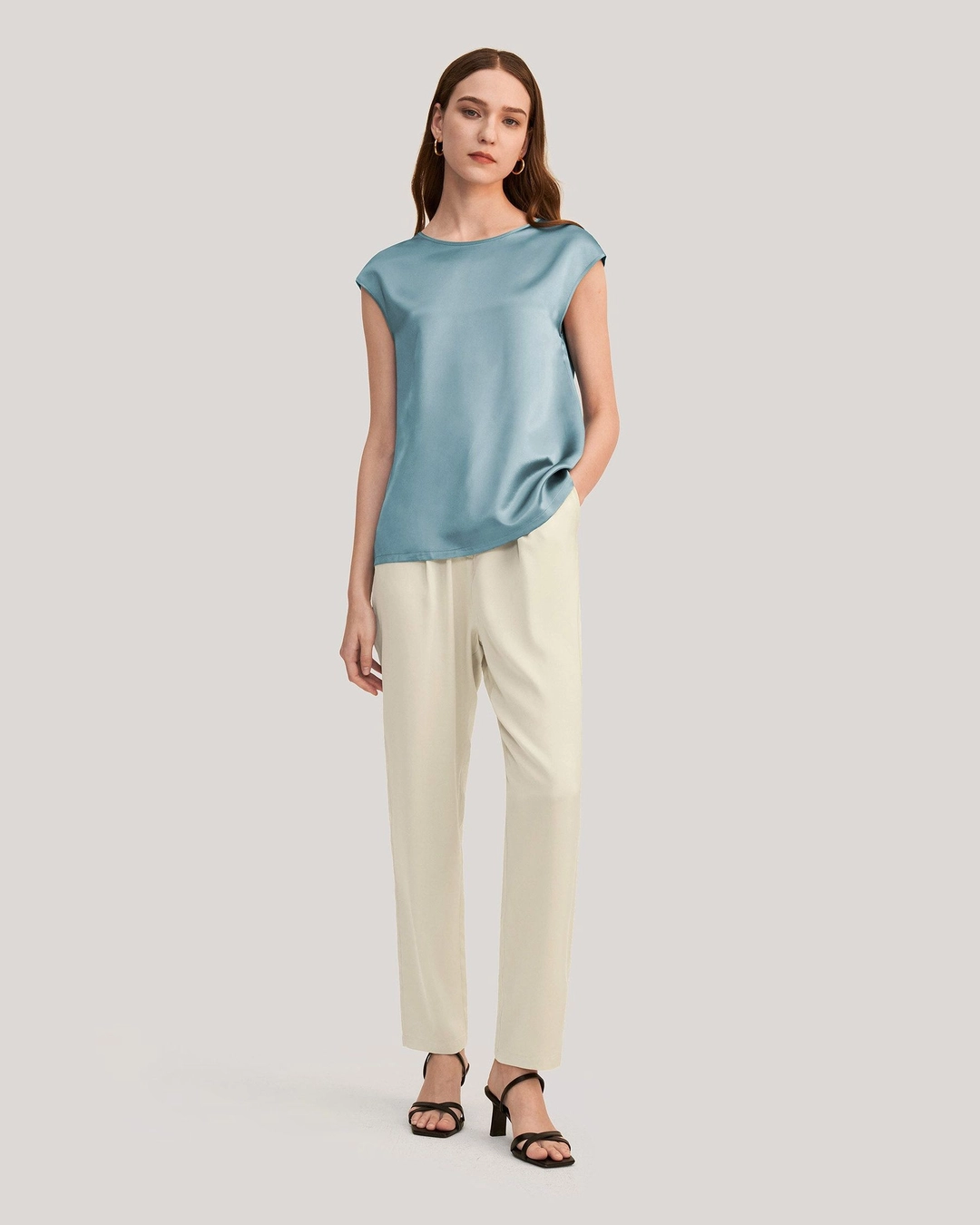 LILYSILK T Shirt Soie Femme Manches Courtes Soie De Mûrier De Haute Qualité Vêtements Pour Petites Personnes Une Élégance Intemporelle Noir Petite Xs