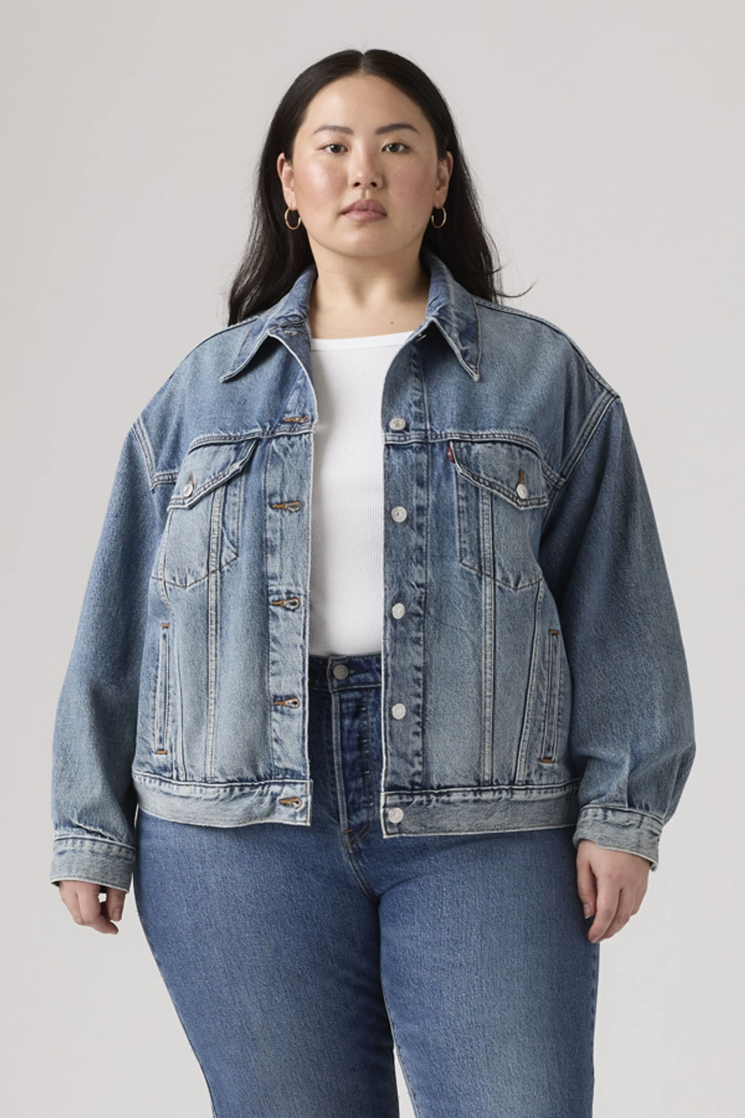Levi's Veste Trucker '90 (grandes Tailles) - Femme - Bleu / Turning Heads Plus - 4X - 2