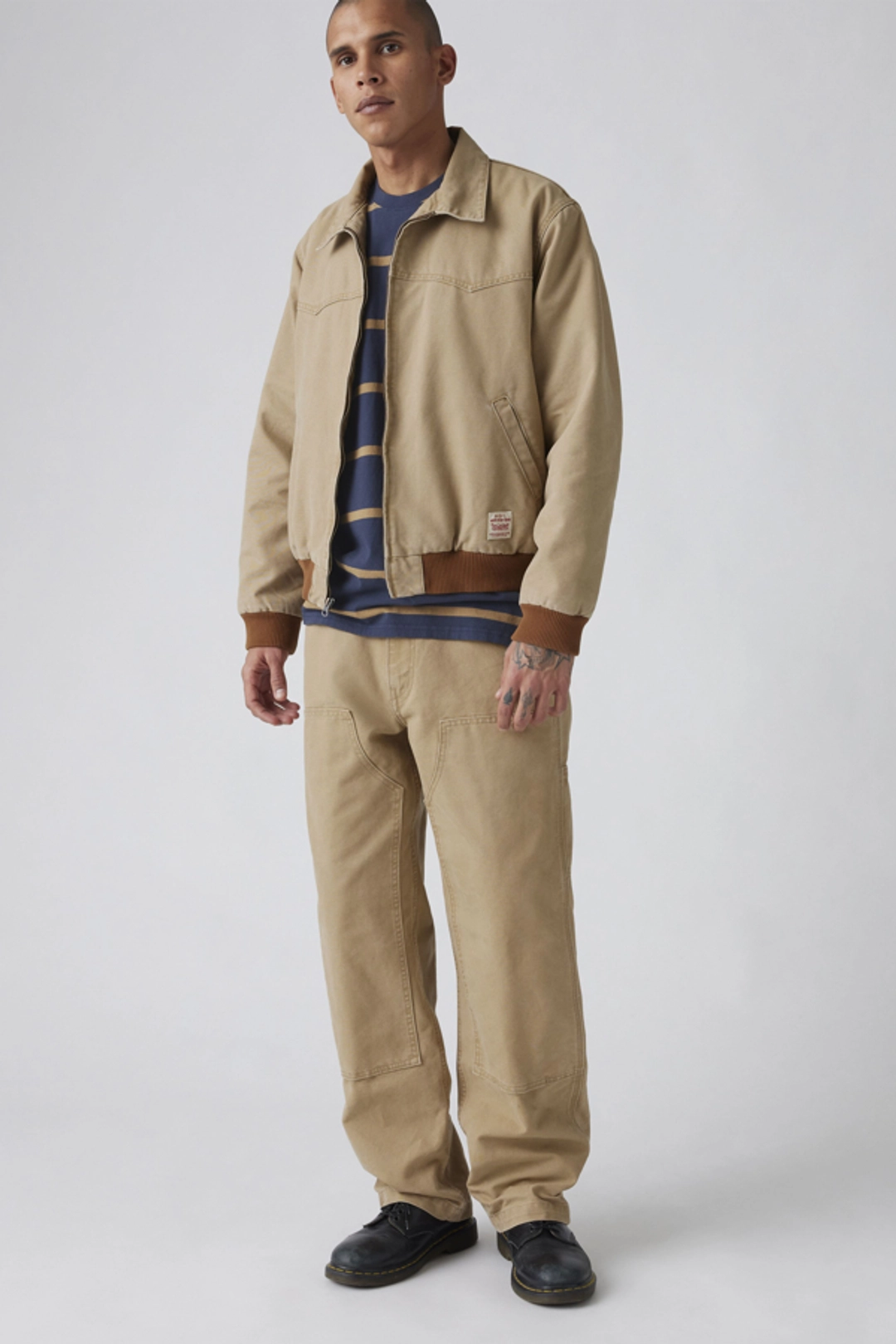 Levi's Pantalon 568 Loose Straight Double Knee Carpenter - Homme - Beige / Tiger's Eye Canvas - 36X34