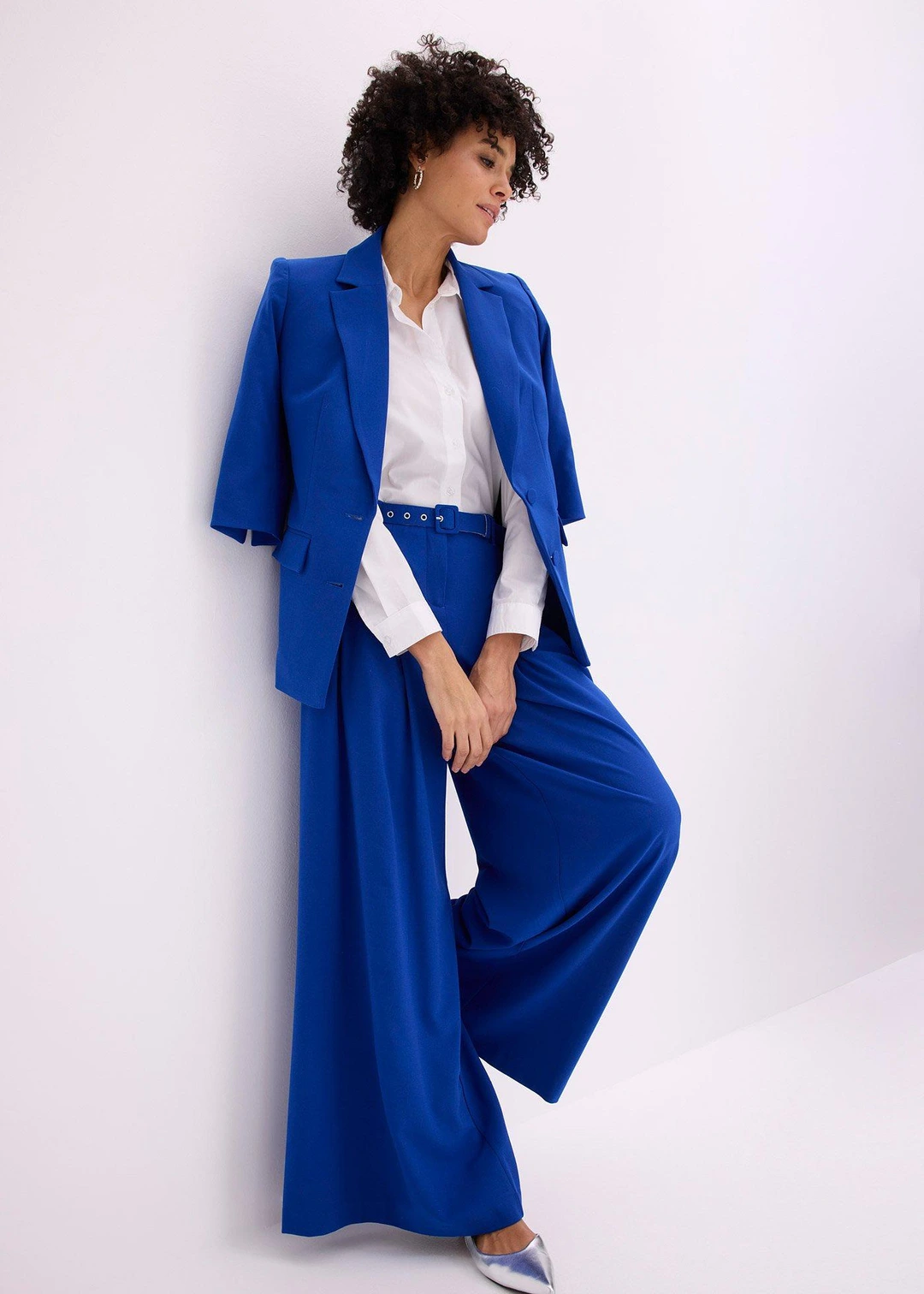 Pantalon à pinces avec ceinture (ens. 2 pces) - 2