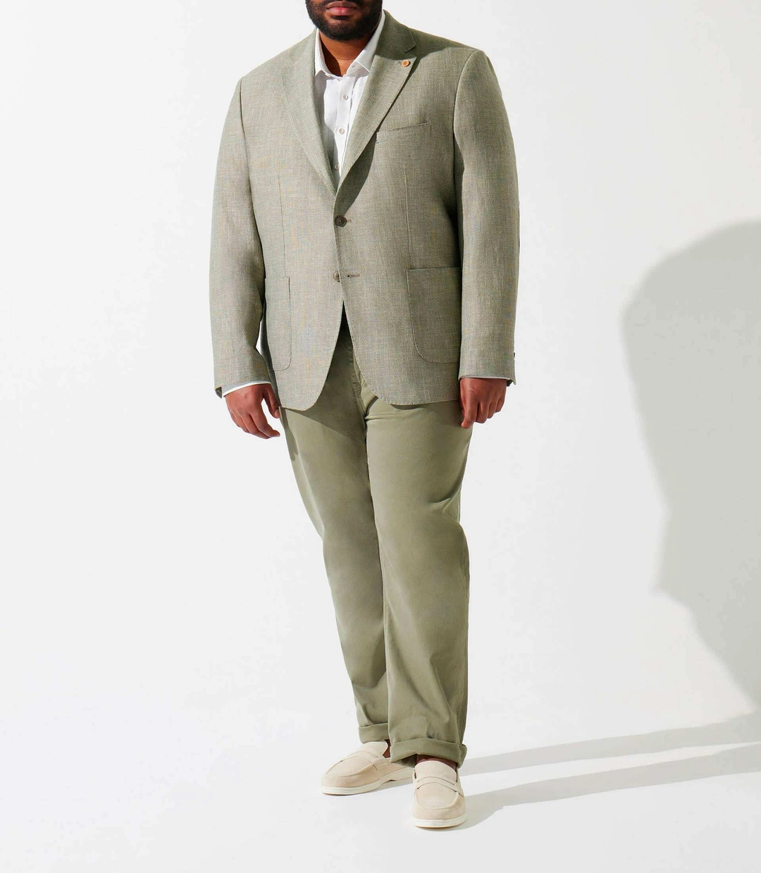 IZAC - Veste kaki et beige à coudières ALCHIMIEBT