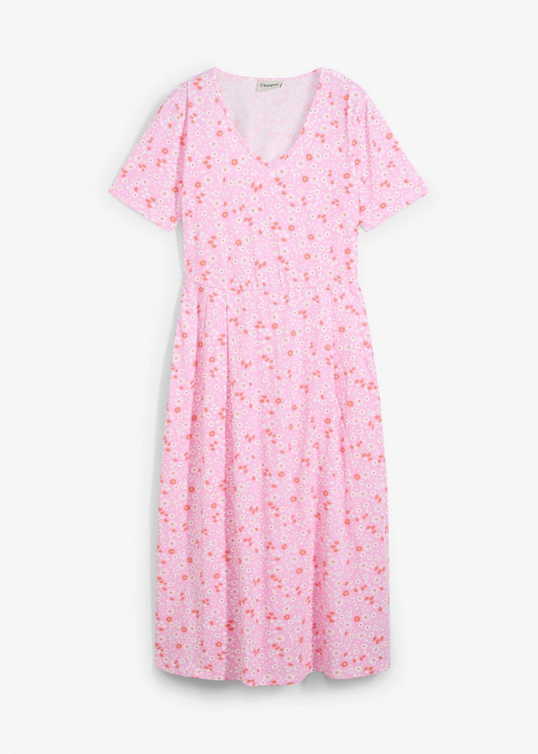 Robe midi en jersey coton