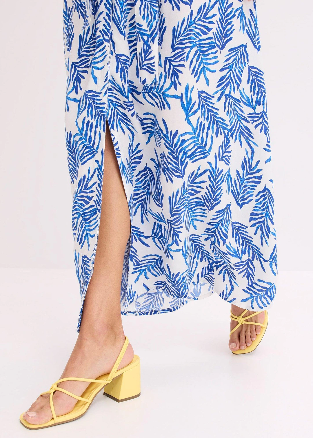 Robe longue et imprimée en viscose fluide