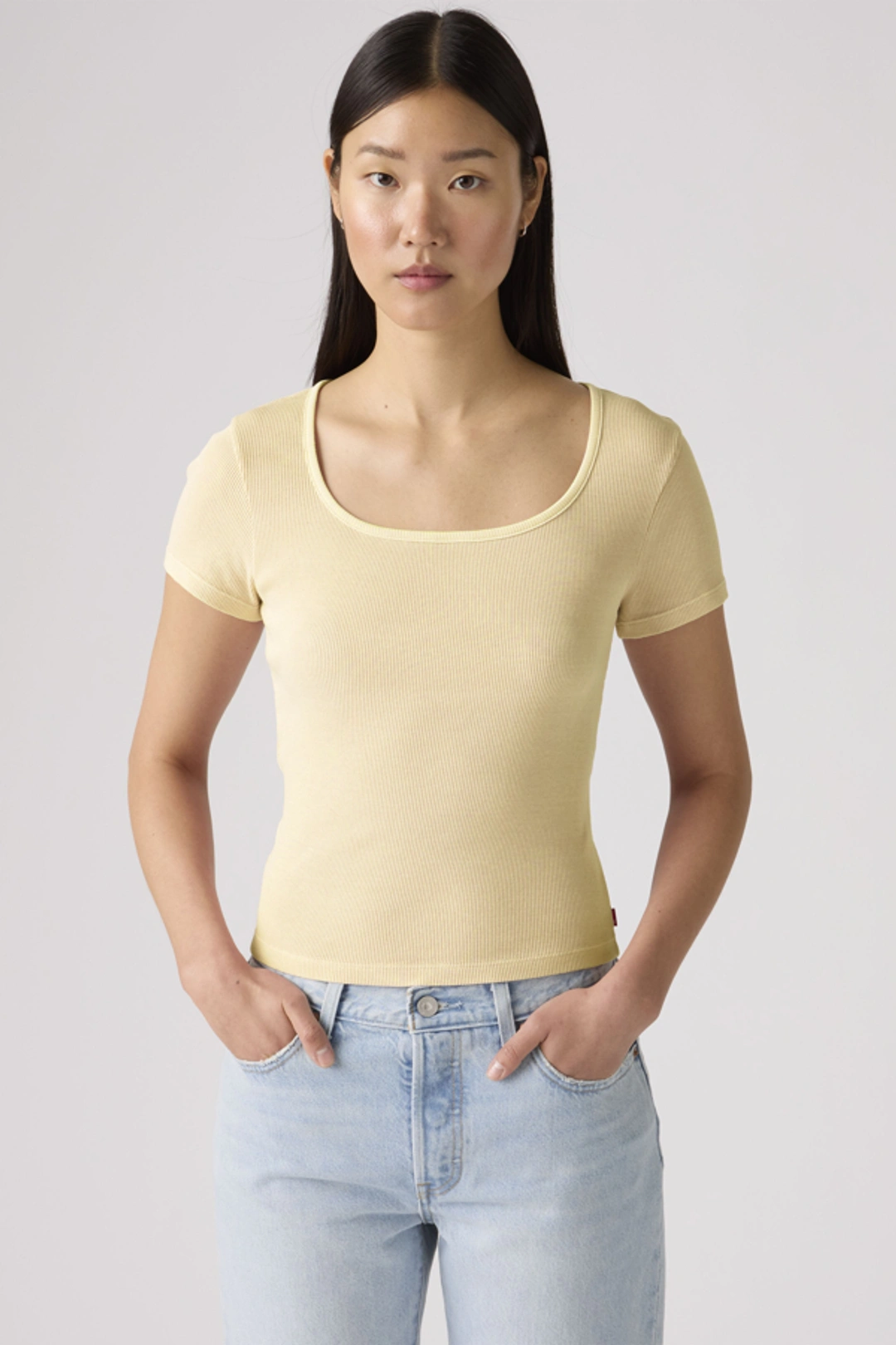 Levi's T Shirt Encolure Carrée Essential - Femme - Noir / Anthracite Night - XS