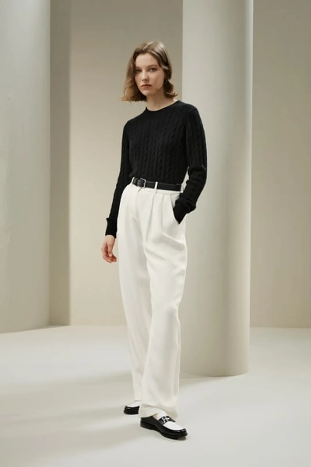 LILYSILK Pull En Laine Femme Gris Col Rond, Style Preppy Inspiré Laine Et Cachemire Un Classique À Associer À Un Pantalon L