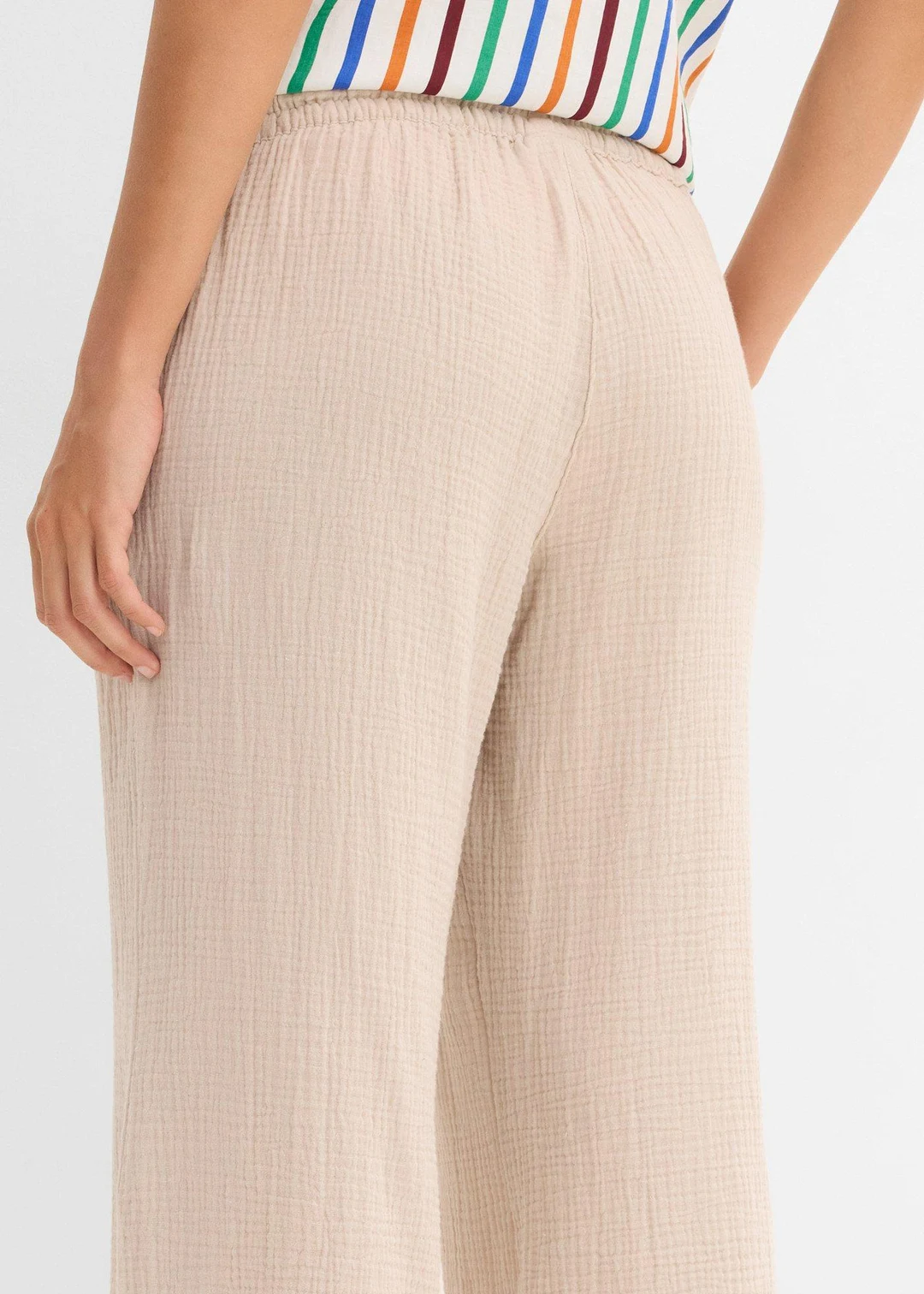 Pantalon palazzo léger en gaze de coton - 3