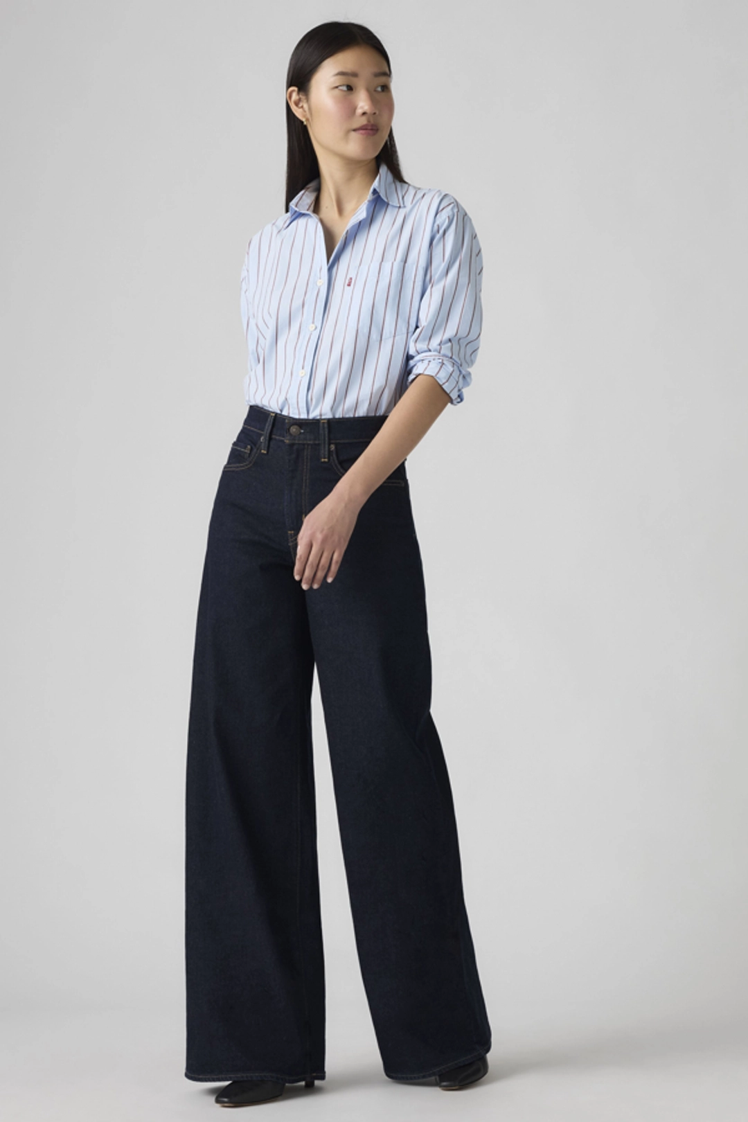 Levi's Jean 728 Taille Haute Wide Leg - Femme - Noir / Rodeo Princess - 34X30