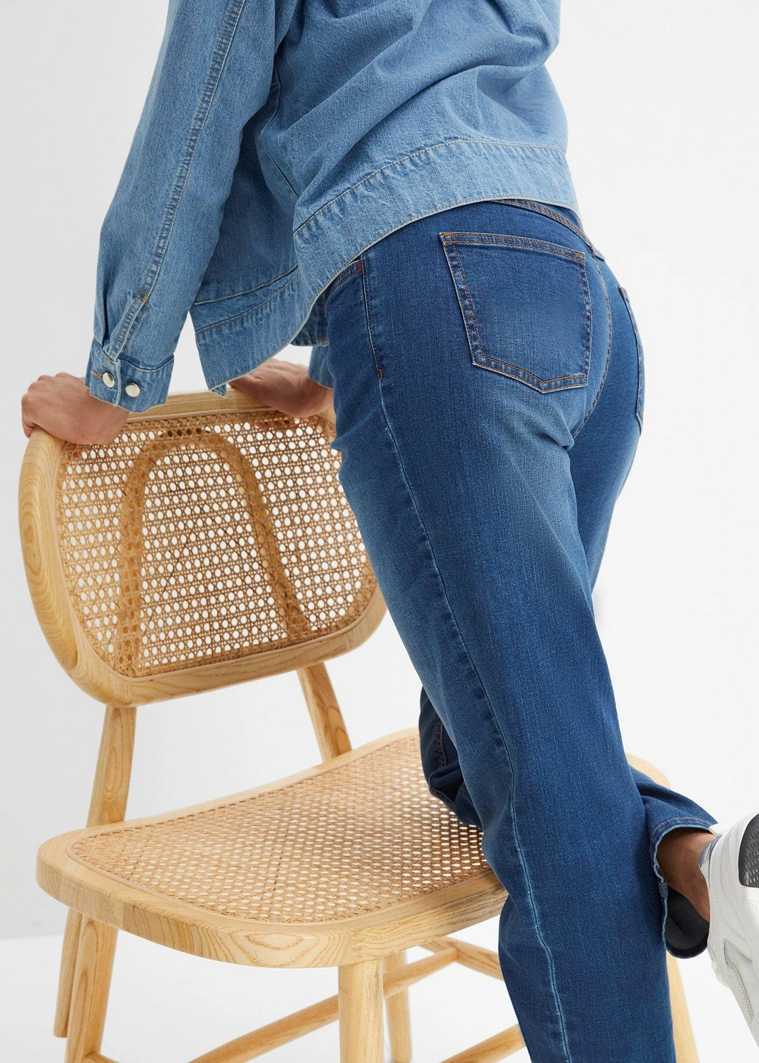 Jean mom taille haute, extensible - 3