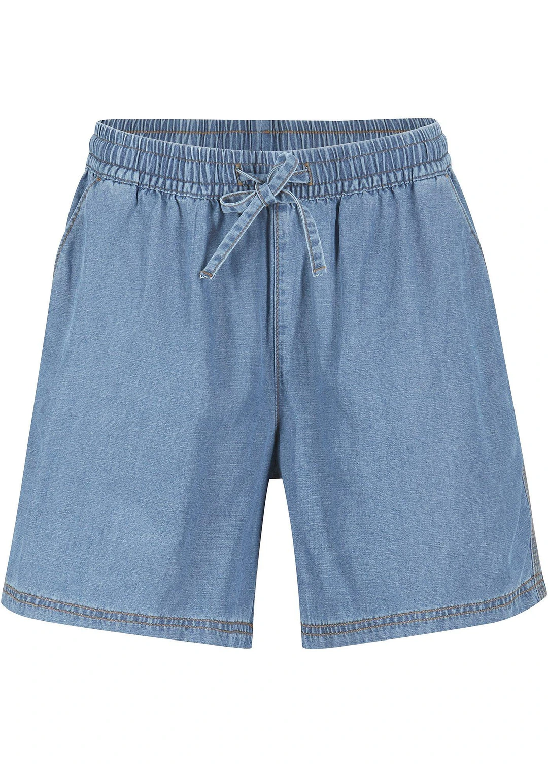 Short en denim léger avec du lin