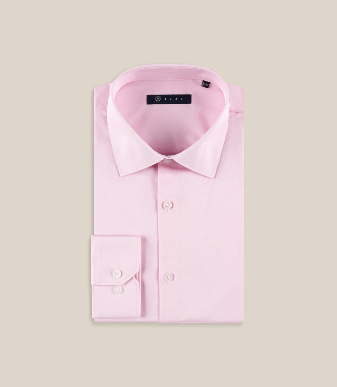 IZAC - Chemise ville slim rose