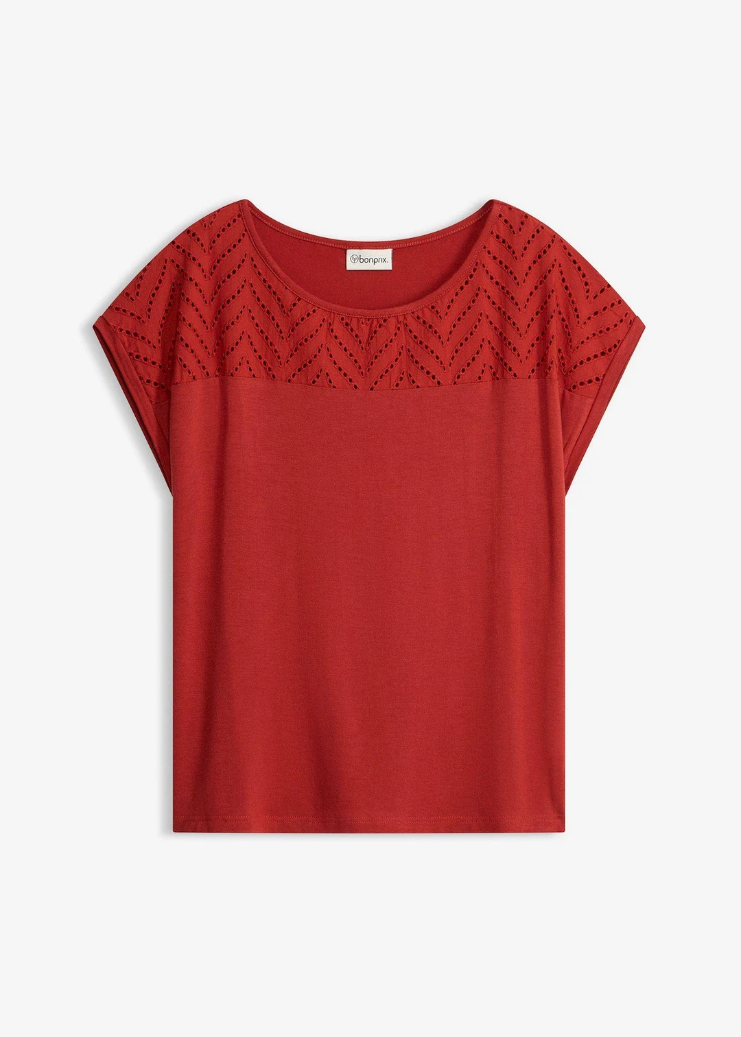 T-shirt en dentelle, en viscose douce