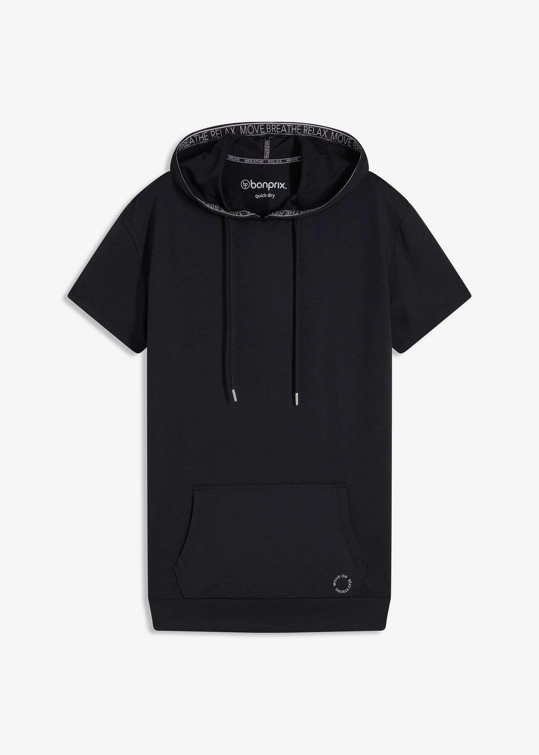 T-shirt de sport oversize avec capuche, séchage rapide