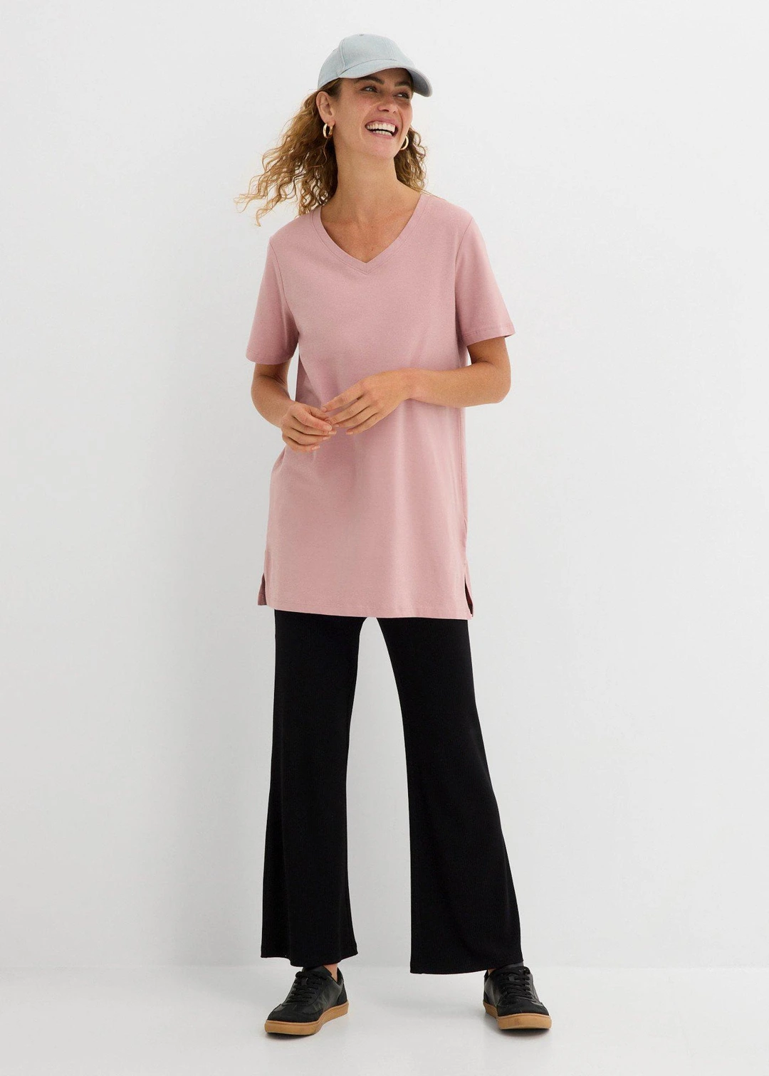 Lot de 2 T-shirts longs col V - 2