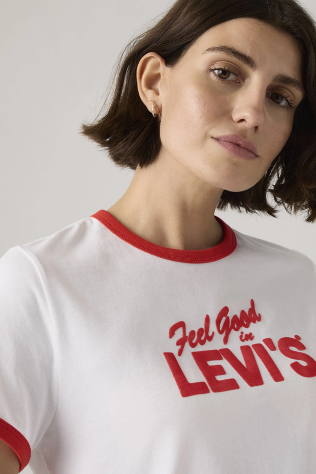 Levi's T Shirt Ringer Graphique Favorite - Femme - Blanc / Snacks For Dinner - XS - 2