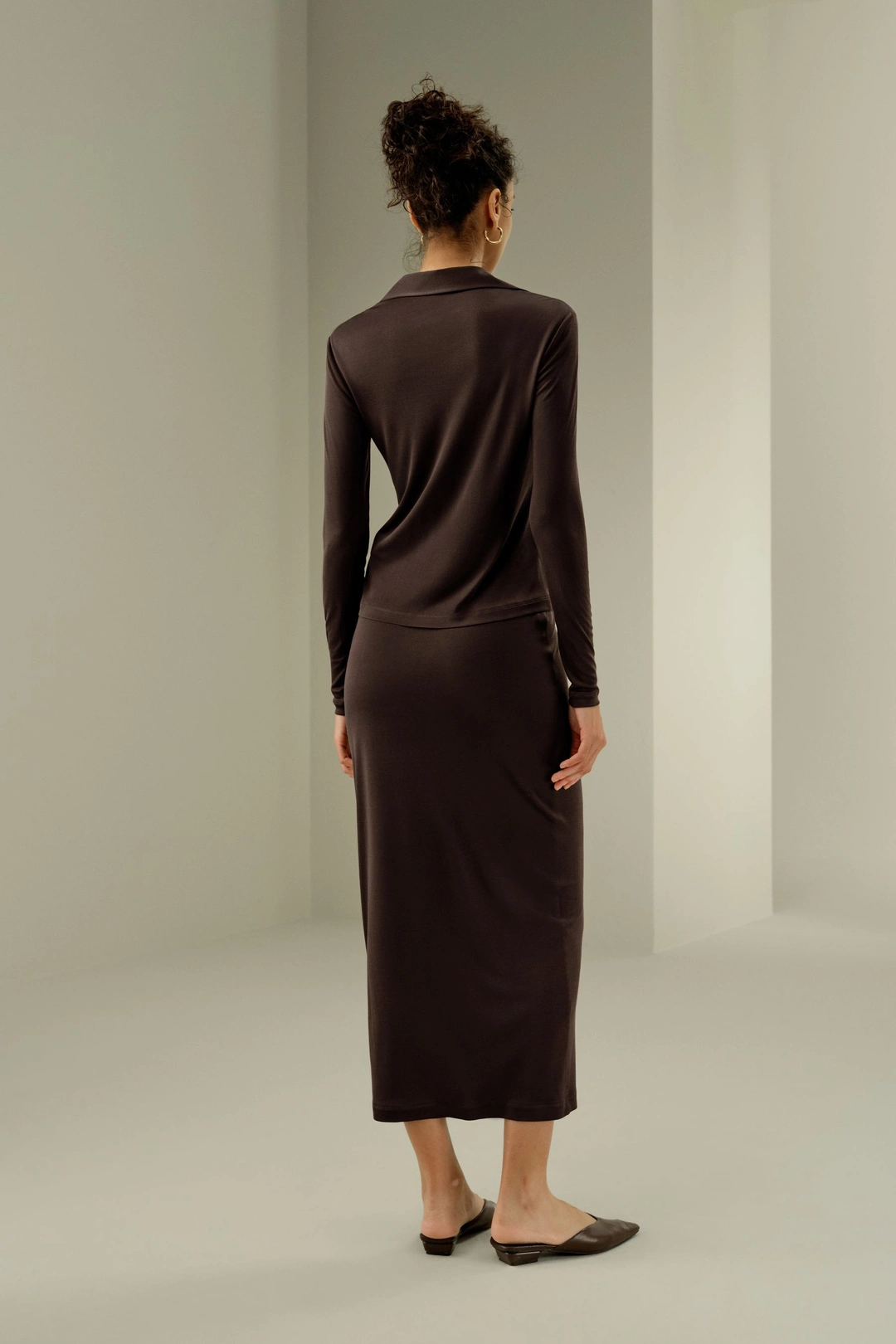LILYSILK Jupe Midi Élégante En Soie Tissu Lavable En Machine Soie De Mûrier Texture Luxueuse Noir 42