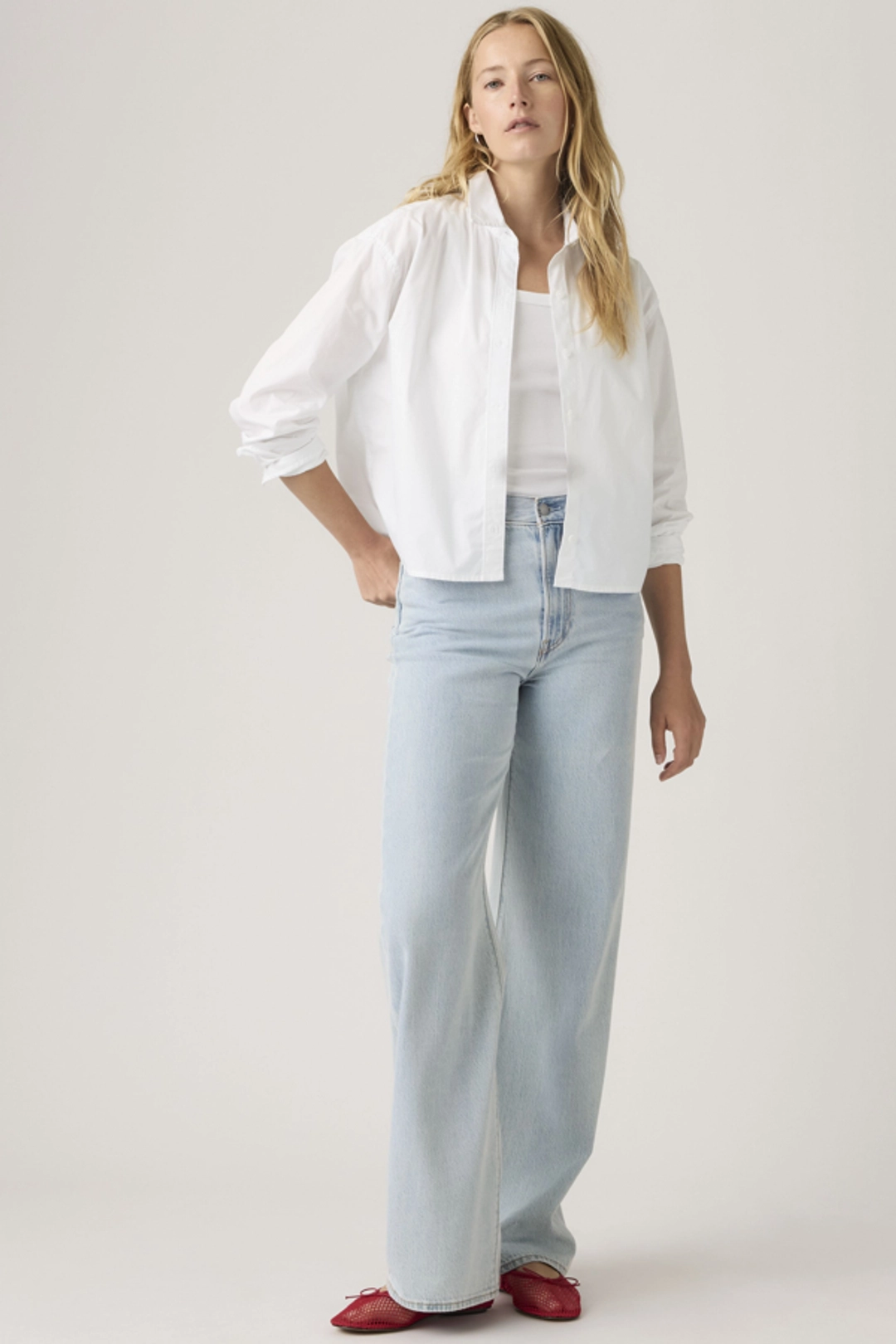 Levi's Pantalon Ribcage Wide Leg - Femme - Marron / Hot Fudge - 33X32
