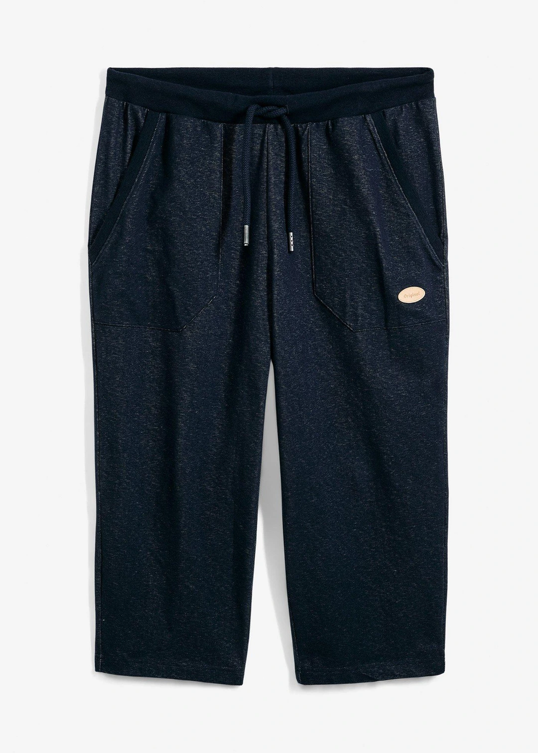 Pantalon sweat 3/4 effet jean, taille élastiquée