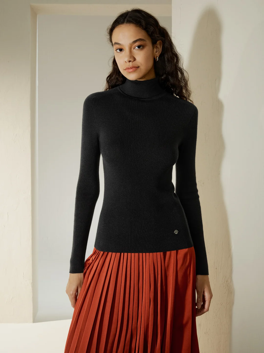 LILYSILK Pulls En Soie Femme Noir Pièce Facile À Assortir Soie Et Cachemire Confortable Pour La Peau M