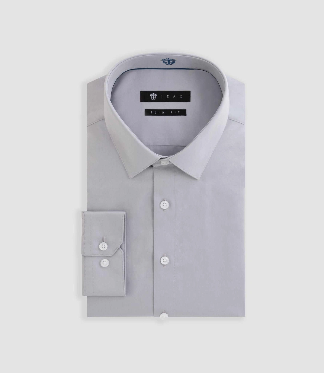 IZAC - Chemise ville gris clair ''Satinslim''