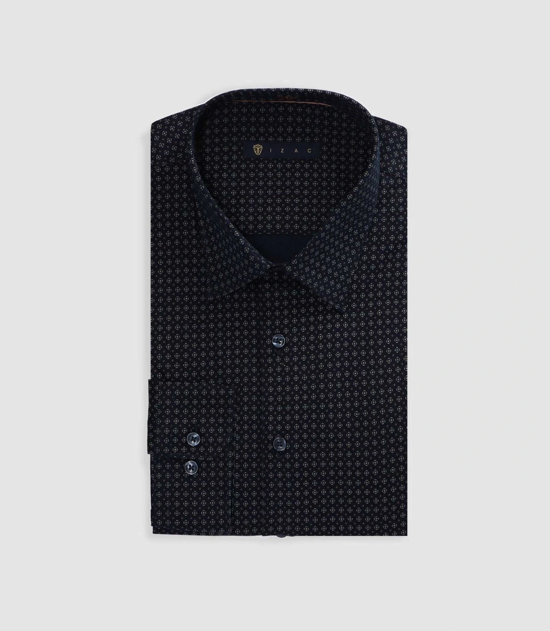 IZAC - Chemise à imprimé micro motifs marine PEDROBT