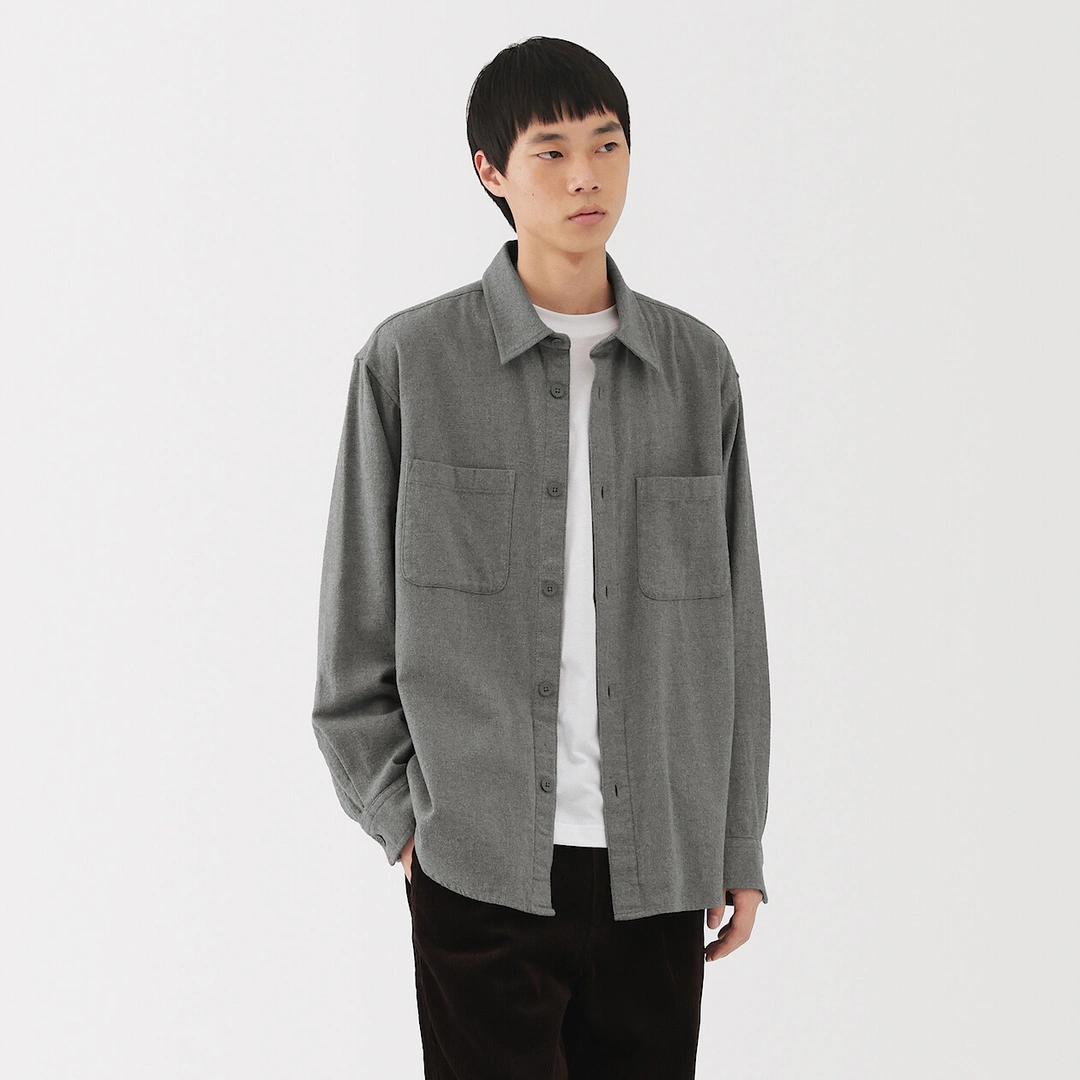 Surchemise en flanelle brossée homme