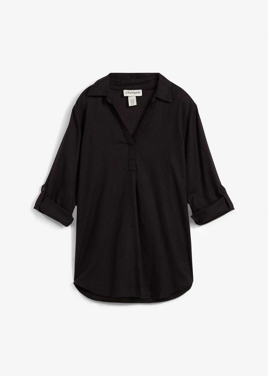 Blouse manches 3/4 en lin mélangé