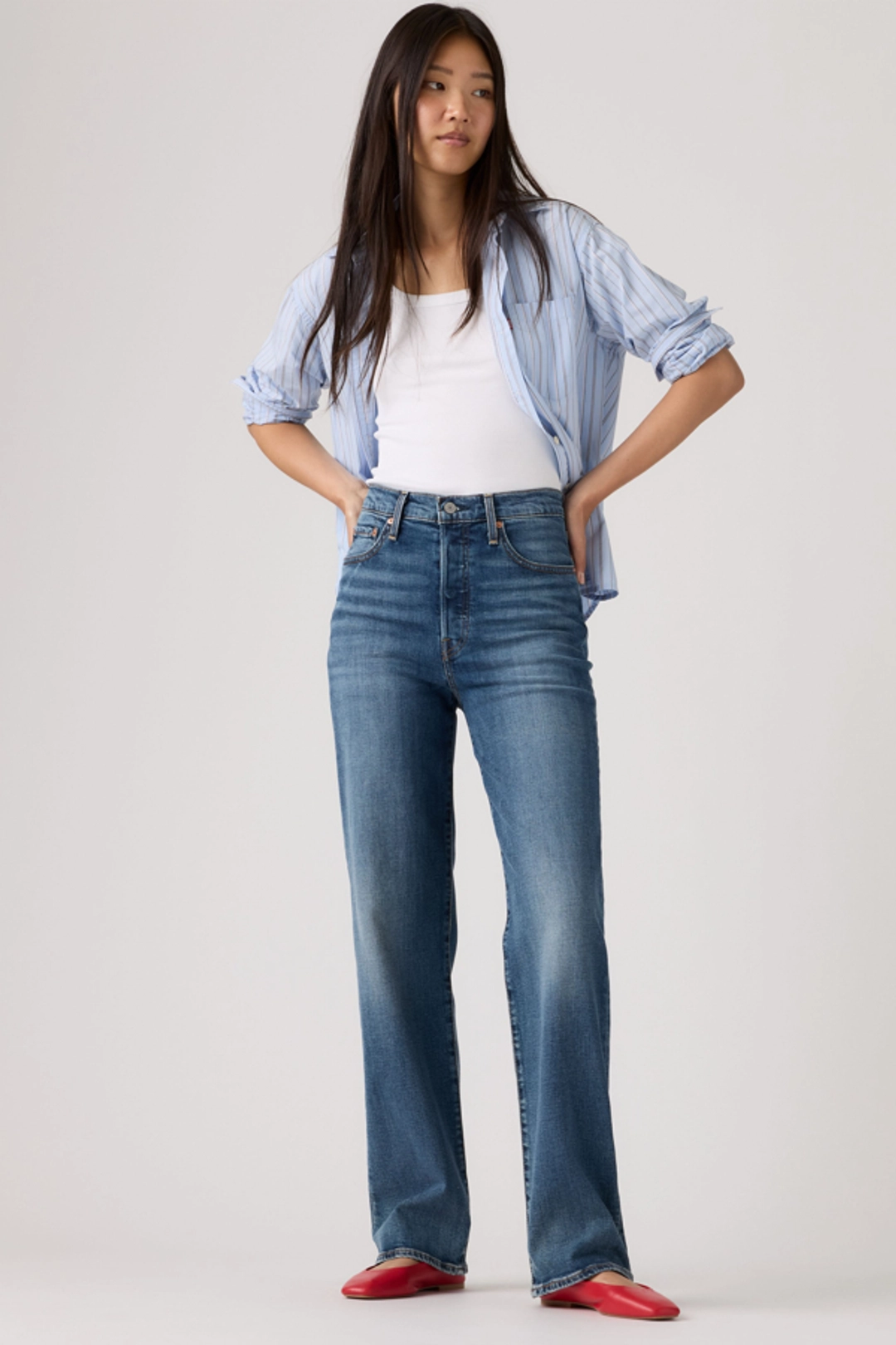 Levi's Jean Ribcage Longueur NorHomme - Femme - Bleu / Apply Now - 34X32