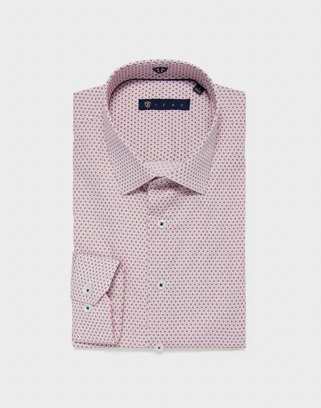 IZAC - Chemise micro motif rose