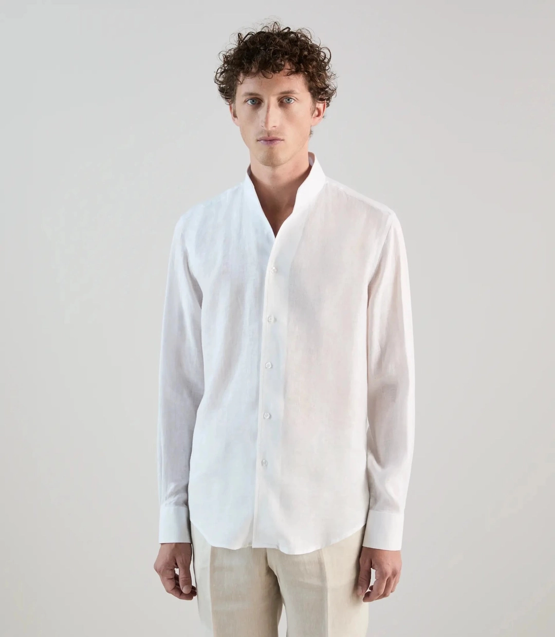 IZAC - Chemise 100% lin blanche