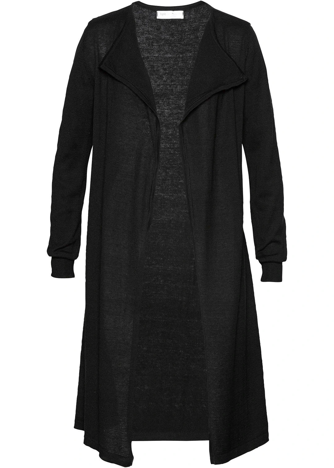 Long gilet en maille de coton mélangé