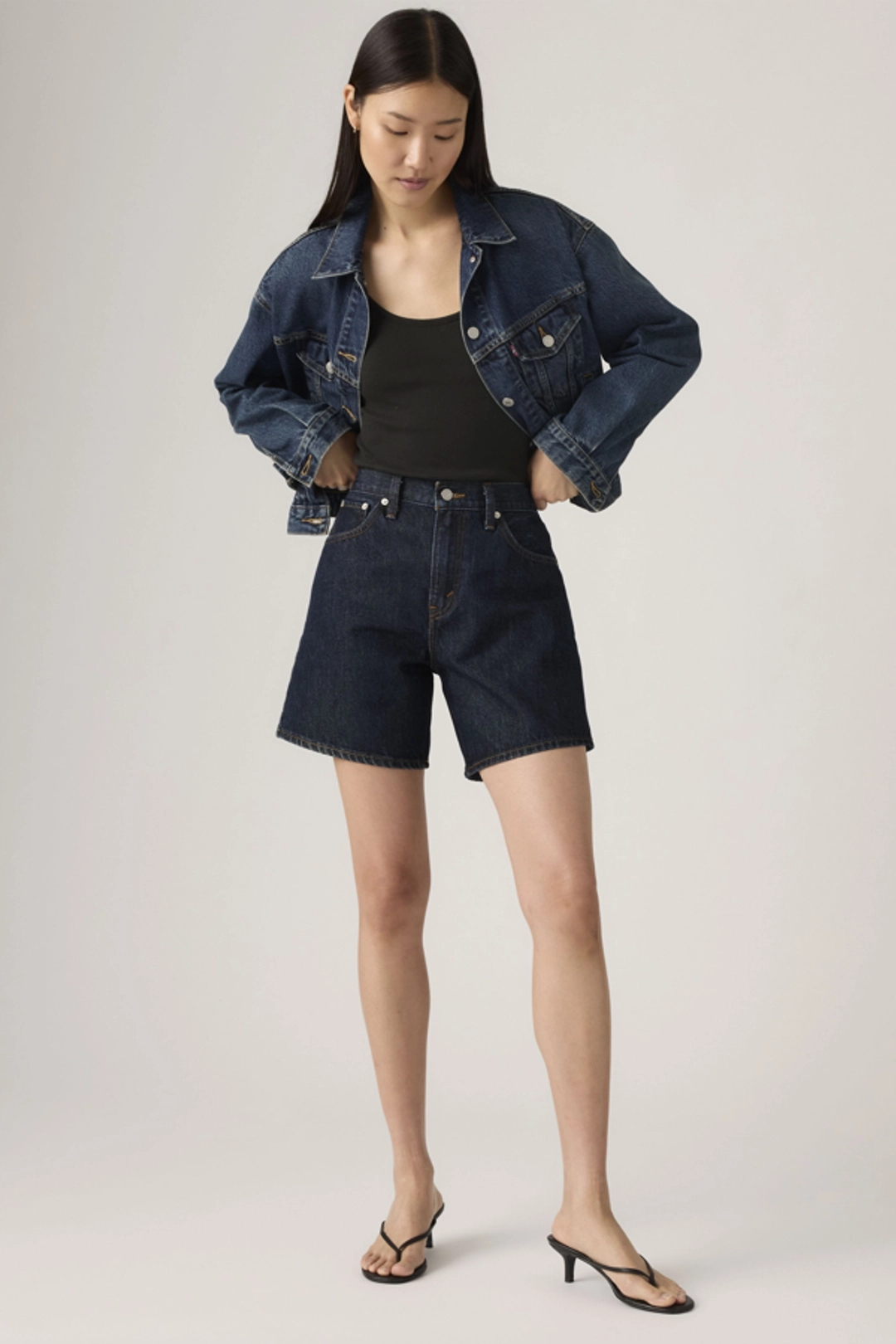 Levi's Short Baggy Taille Haute - Femme - Bleu / Far And Wide Short - 34