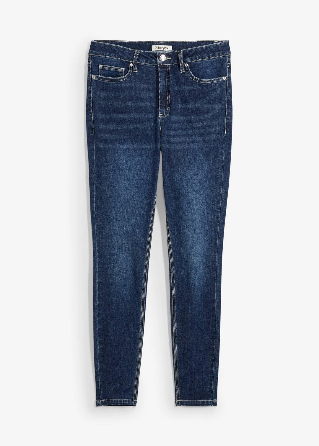Jean skinny taille mi-haute, cropped