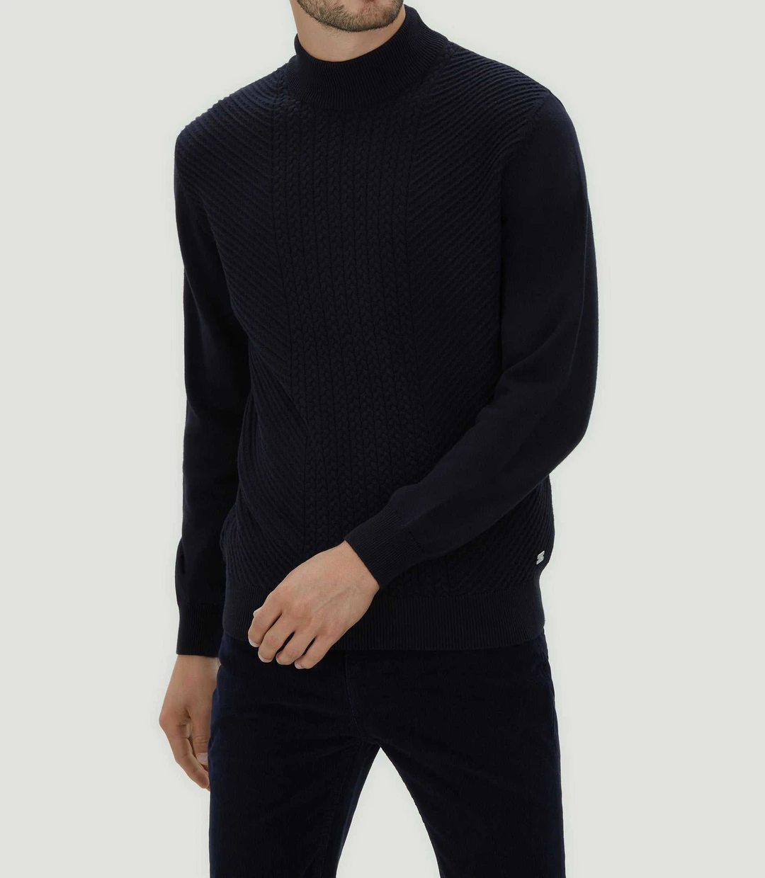IZAC - Pull col montant marine ''Lorentin''