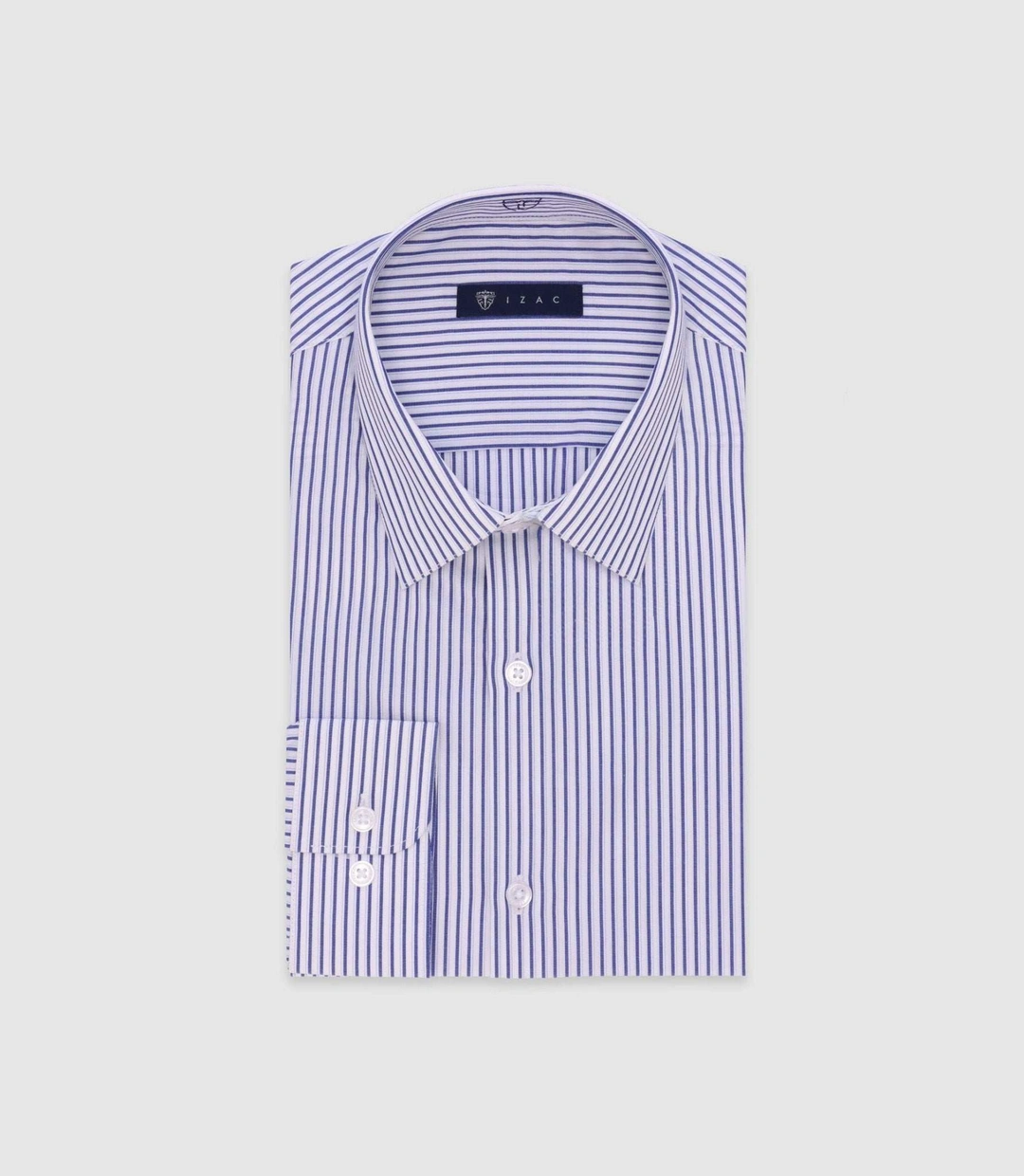 IZAC - Chemise ajustée rayée bleue