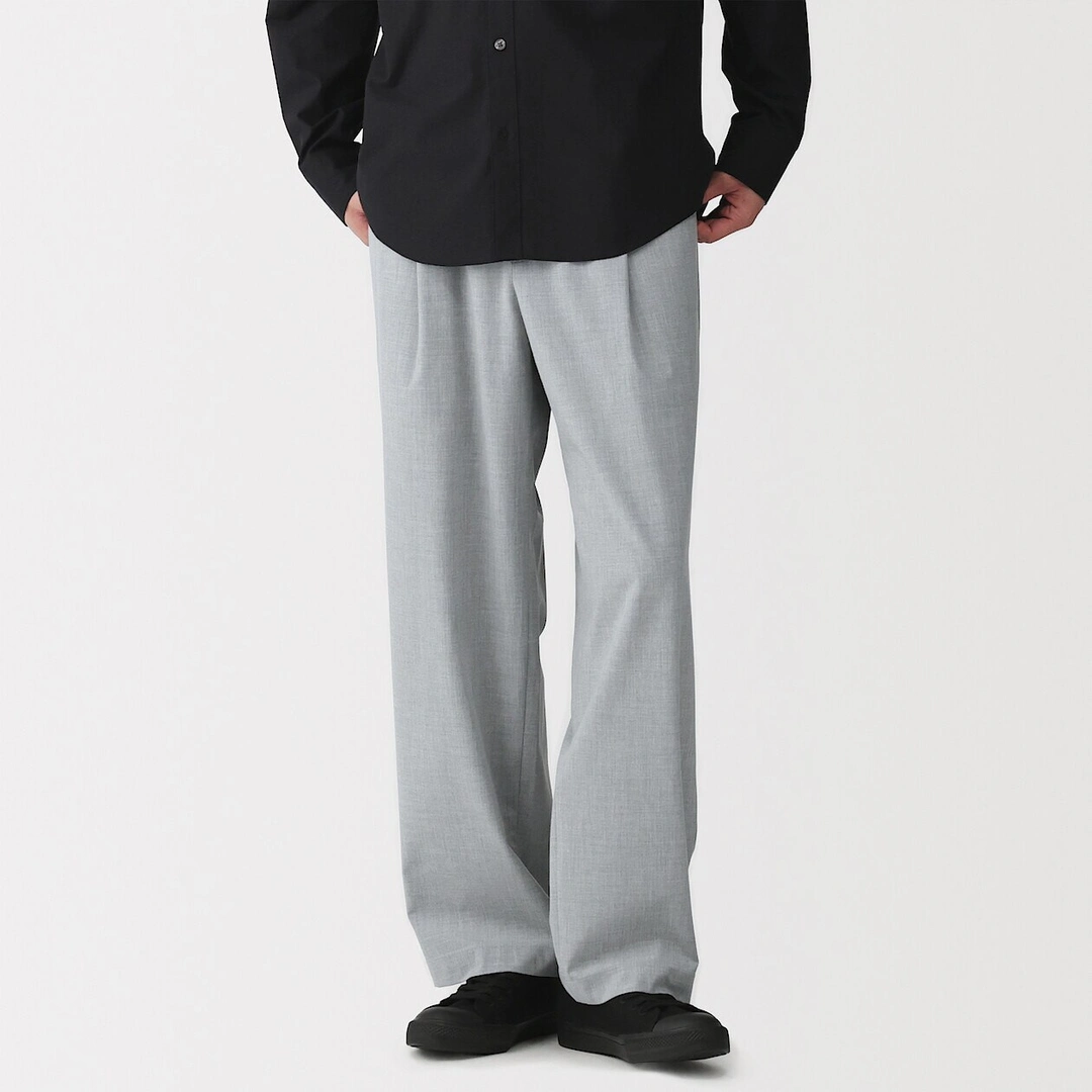 Pantalon plissé large Quick Dry pour homme