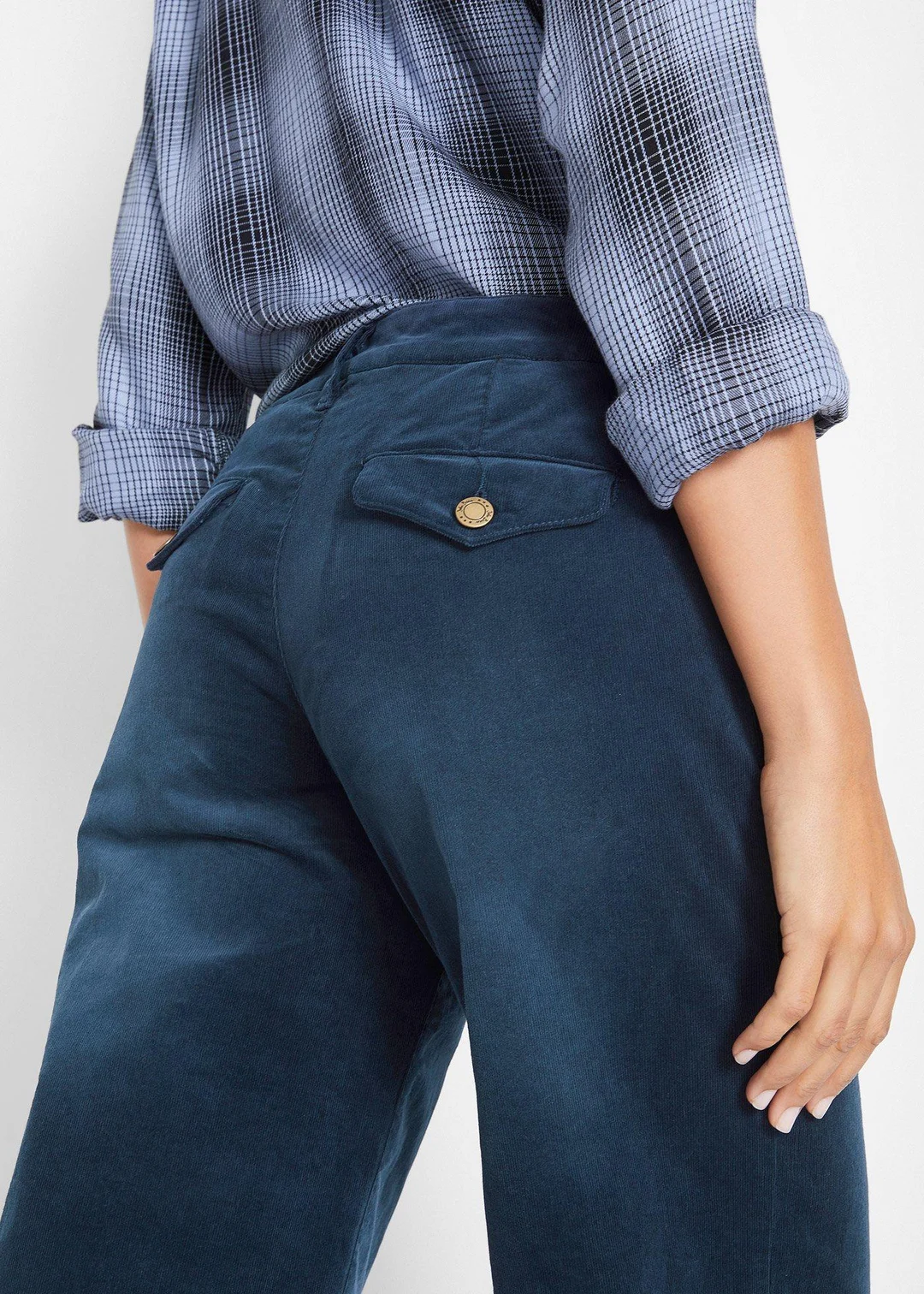 Pantalon large en velours côtelé extensible - 3