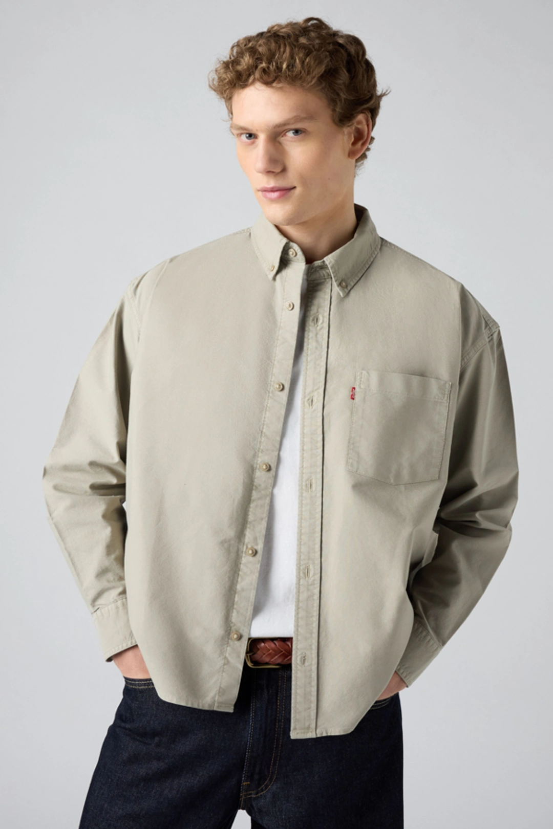 Levi's Chemise Boxy Zandt - Homme - Rose / Woodrose Garment Dye - XL