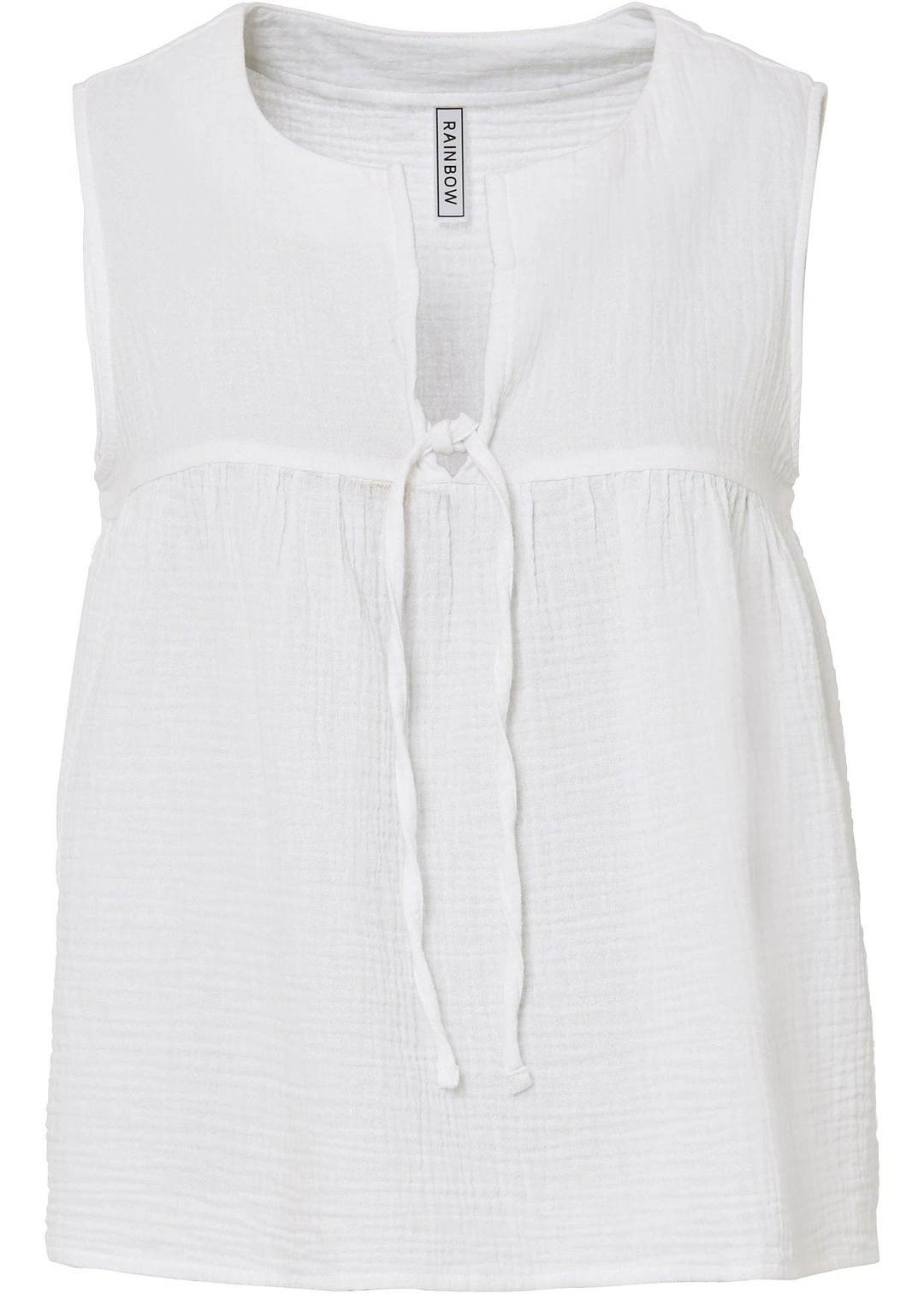 Blouse sans manches en gaze de coton