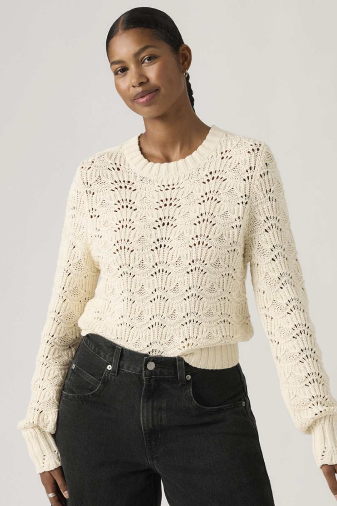 Levi's Pull Maille Crochet Hope - Femme - Noir / Anthracite Night - XS