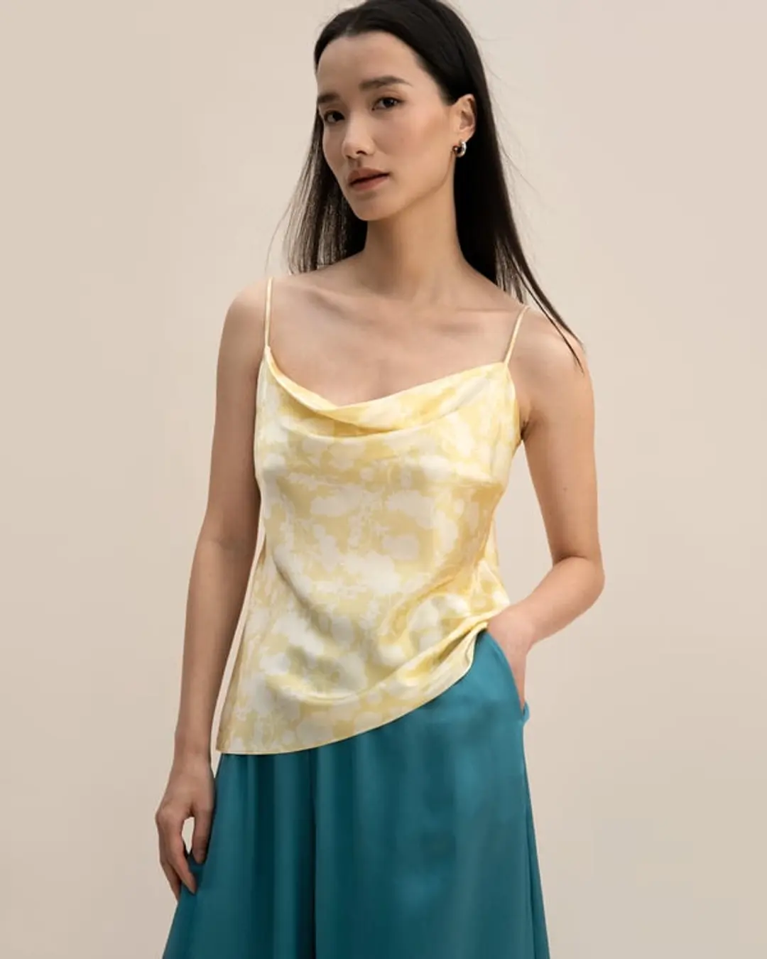 LILYSILK Top En Soie Femme Ombre Cou De Capot, Sangles Spaghetti 100% Soie Léger Et Doux, Résistant Aux Rides 40