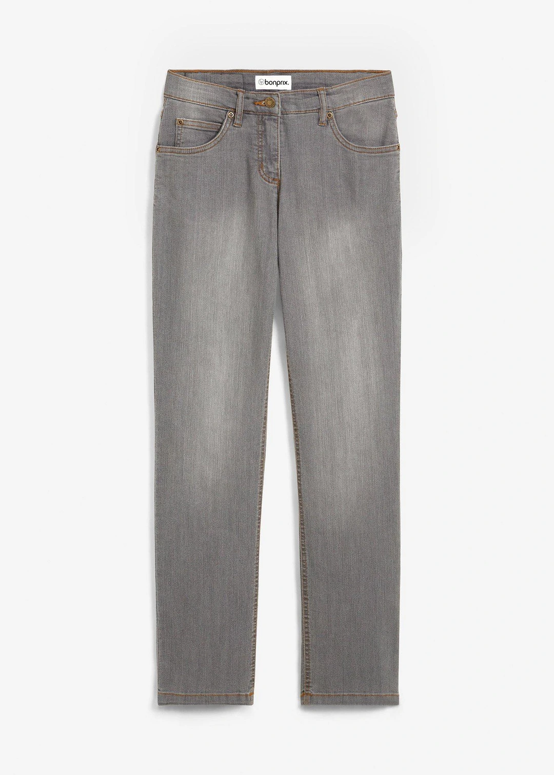 Jean droit taille mi-haute, extensible