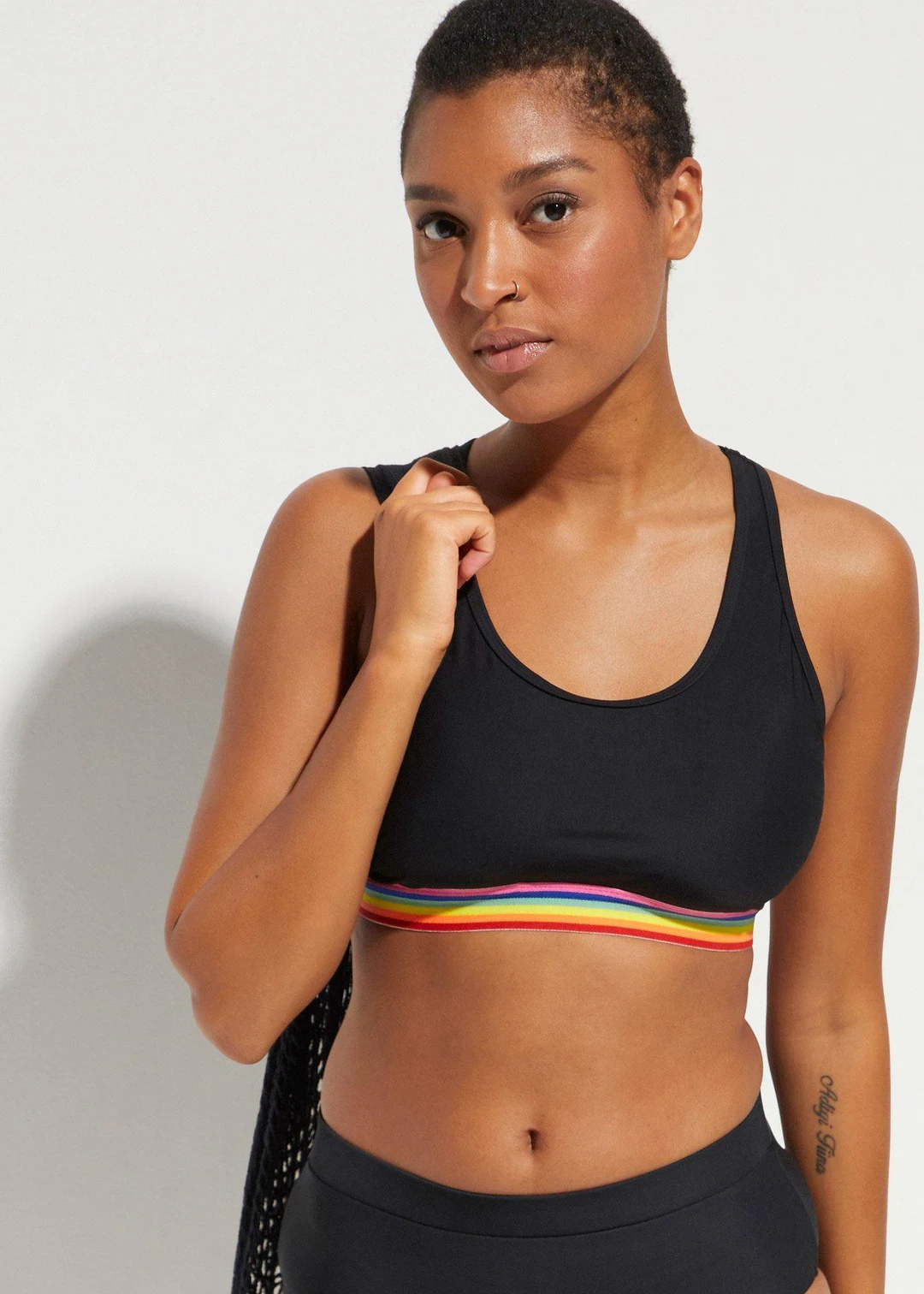 Haut de maillot brassière, maintien léger